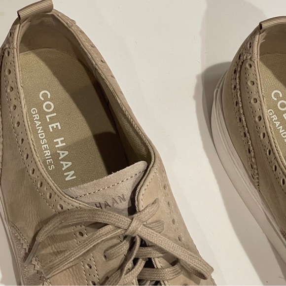 Cole Haan Men's 13M Winslow Mortar Nubuck Leather Wingtip Sneakers C36086 - Picture 2 of 11